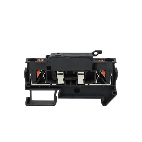 Fush Terminal Block 10Pcs PTC4-HESI Trennen Hebel Push-in Stecker Din Montieren Mit 5x2 0mm 0,5 A-10A Sicherung 4-HESI(PTC4-HESI Black,With 1A fuse) von JXCHSWOU