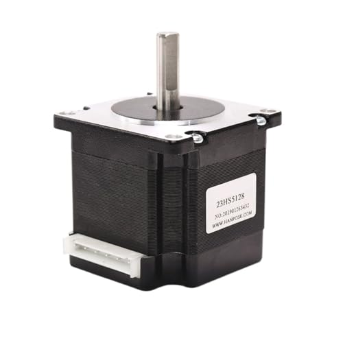 Schrittmotor 23 51 mm 2,8 A 4-Draht 101 N.cm 23HS5128 NEMA23 schwarzer Motor for Roboter und CNC-Schleifschaum-Plasmaschnitt(23HS5128-8mm x 1) von JXCHSWOU