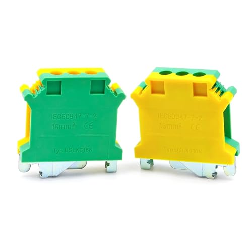UISLKG-16 DIN-Schienenklemmenblöcke Universal-Klassenstecker Schraubtyp 10 STK Erdungs-Universalstecker for die Elektronik von JXCHSWOU
