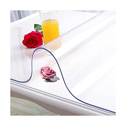 JXFS Glasklar Folie PVC Tischfolie,Kristall Transparente Folie Esstisch Abdeckung,Wasserdicht HitzebestäNdige,Benutzerdefinierte UnterstüTzung,Geeignet FüR KüChe Garten(Color:2mm,Size: 40x60cm) von JXFS