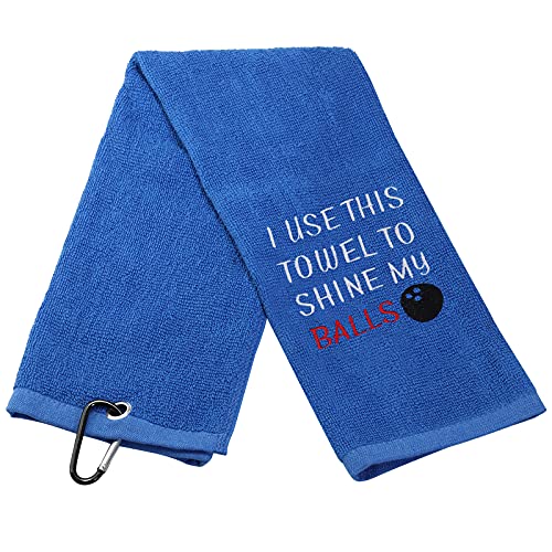 JXGZSO Bowling-Handtuch I Use This Towel to Shine My Balls Bestickt Sports Teem Handtuch Geschenk (Use This Towel T) von JXGZSO