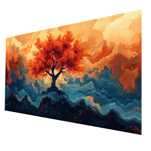 5D Diamond Painting Erwachsene, Diamant Malen Nach Zahlen Baum mit Diamond Painting Zubehör Set Abstrakt, Vollbohrer leinwand Malen 40x80cm, Diamant Cross Stitch Bastelset Erwachsene JXL-2004 von JXLEULIN