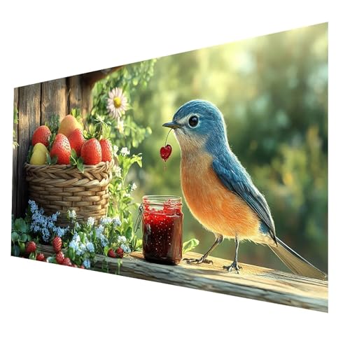 5D Diamond Painting Erwachsene, Diamant Malen Nach Zahlen Erdbeere mit Diamond Painting Zubehör Set Vogel, Vollbohrer leinwand Malen 40 x 80 cm, Diamant Cross Stitch Bastelset Erwachsene JXL-5624 5D Diamond Painting Erwachsene, Diamant Malen Nach Zahlen Erdbeere mit Diamond Painting Zubehör Set Vogel, Vollbohrer leinwand Malen 40 x 80 cm, Diamant Cross Stitch Bastelset Erwachsene JXL-5624 von JXLEULIN