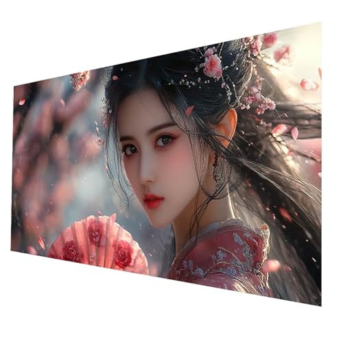 5D Diamond Painting Erwachsene, Diamant Malen Nach Zahlen Frau mit Diamond Painting Zubehör Set Landschaft, Vollbohrer leinwand Malen 90 x 180 cm, Diamant Cross Stitch Bastelset Erwachsene JXL-7069 von JXLEULIN