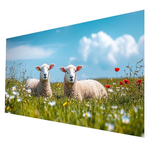 5D Diamond Painting Erwachsene, Diamant Malen Nach Zahlen Schaf mit Diamond Painting Zubehör Set Tier, Vollbohrer leinwand Malen 40 x 80 CM, Diamant Cross Stitch Bastelset Erwachsene JXL-6864 5D Diamond Painting Erwachsene, Diamant Malen Nach Zahlen Schaf mit Diamond Painting Zubehör Set Tier, Vollbohrer leinwand Malen 40 x 80 CM, Diamant Cross Stitch Bastelset Erwachsene JXL-6864 von JXLEULIN