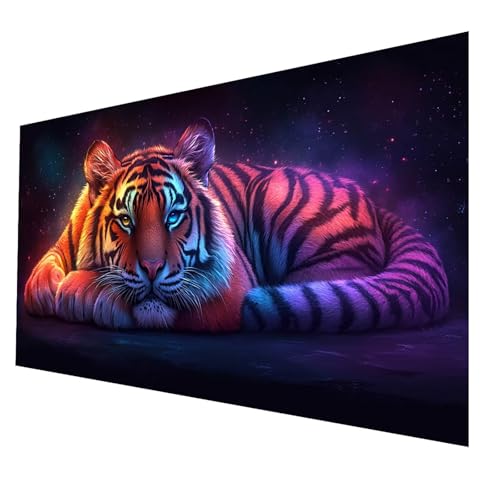 5D Diamond Painting Erwachsene, Diamant Malen Nach Zahlen Tiger mit Diamond Painting Zubehör Set Sternenhimmel, Vollbohrer leinwand Malen 30 x 60 cm, Diamant Cross Stitch Bastelset Erwachsene JXL-6502 von JXLEULIN