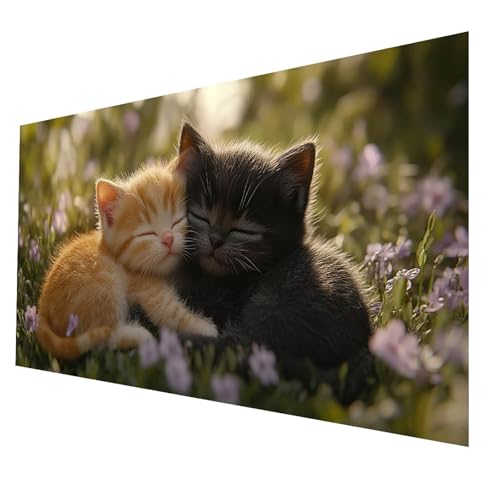 Diamond Painting kinder Katze Diamond Painting 80 x 160cm, DIY Crystal art Cross Stickerei Basteln Erwachsene Tier, 5D Diamant Malen Nach Zahlen Erwachsene, Geschenke für Frauen Wanddekor JXL-7698 von JXLEULIN