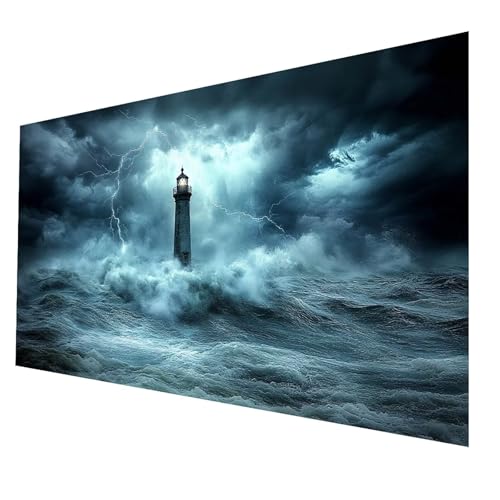 Diamond Painting kinder Lighthouse Diamond Painting 80x160 cm, DIY Crystal art Cross Stickerei Basteln Erwachsene Wolke, 5D Diamant Malen Nach Zahlen Erwachsene, Geschenke für Frauen JXL-5718 von JXLEULIN