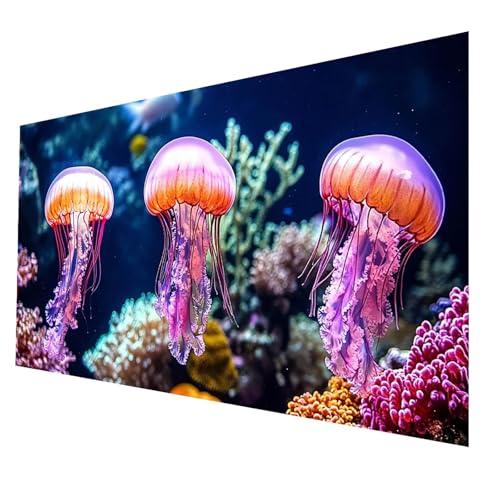 Diamond Painting kinder Qualle Diamond Painting 100x200 cm, DIY Crystal art Cross Stickerei Basteln Erwachsene Tier, 5D Diamant Malen Nach Zahlen Erwachsene, Geschenke für Frauen Wanddekor JXL-5800 von JXLEULIN