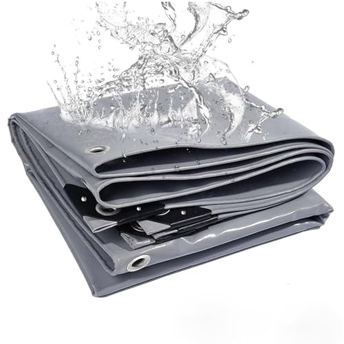 JXLQFA Gewebeplane Abdeckplane, 3.5x4 m Schutzplane, für Poll Gartenmöbel Trampolin Auto wasserdicht reißfest wasserfest JXL11, Grau JXLQFA Gewebeplane Abdeckplane, 3.5x4 m Schutzplane, für Poll Gartenmöbel Trampolin Auto wasserdicht reißfest wasserfest JXL11, Grau von JXLQFA