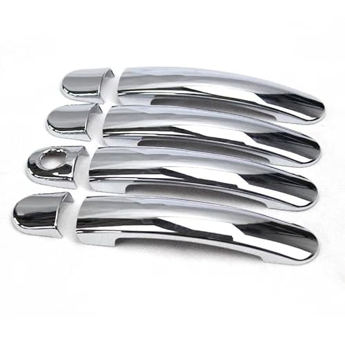 Auto-Außentürgriff ABS Chrom Auto Seitentürgriff Abdeckung Cup Bowl Trim Aufkleber/Fit for Polo 2010 2011 2012 2013 2014 2015 2016 2017 Auto Außentürgriff Fahrertür(Door handle) von JXMFKBB