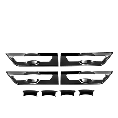 Auto-Außentürgriff Autotürgriff-Schalenabdeckung ABS-Aufkleber Kratzfeste Zierleiste Zubehör Dekoration Außenteile / Passend for Kia Carnival KA4 2022 Auto Außentürgriff Fahrertür(Door bowl black) von JXMFKBB