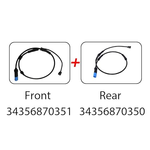 Bremsbelagverschleißsensor Vordere Hinterachse Bremsbelagverschleißsensor #34356870350 34356870351 / Passend for BMW X3 X4 G01 G02 G08 xDrive Ersatzteile Bremsbelagdickensensor(1 Pair) von JXMFKBB
