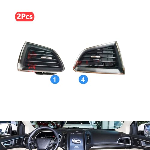 Entlüftungslamellen / -flügel Klimaanlage Outlet Dashboard Vent abtauung Düse/Fit for Ford EDGE 2015 2016 2017 2018 ET4BR045G51 EM2B19C696 Entlüftungsgitter(Left Right 2pcs) von JXMFKBB