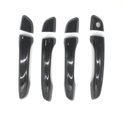 shunvcw Auto-Außentürgriff/Passend for Hyundai i30 i30N 2018 2019 2020 Außentürgriffverkleidung, Kohlefaser, Chrom, Silber, dekoratives Auto-Außenzubehör Auto Außentürgriff Fahrertür(1 Hole Black) von JXMFKBB