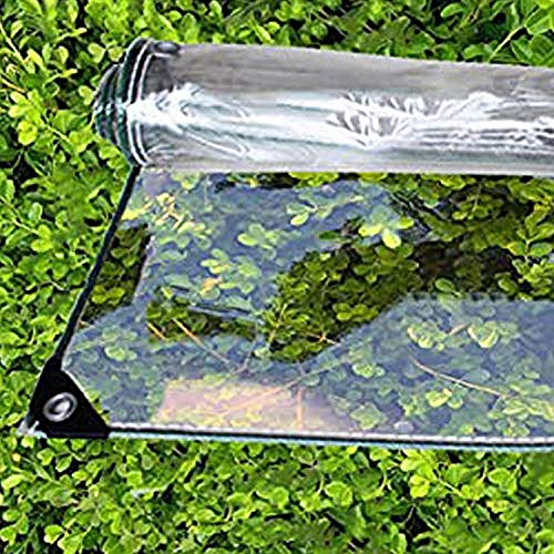 Jxq. Transparente wasserdichte Abdeckplane, transparente PVC-Kunststoffplane, Pflanzenfolie, Anti-Aging-Isolierung, strapazierfähig, staubdicht,regendichte Plane (0,35 mm/365 g/m²) von JXQ