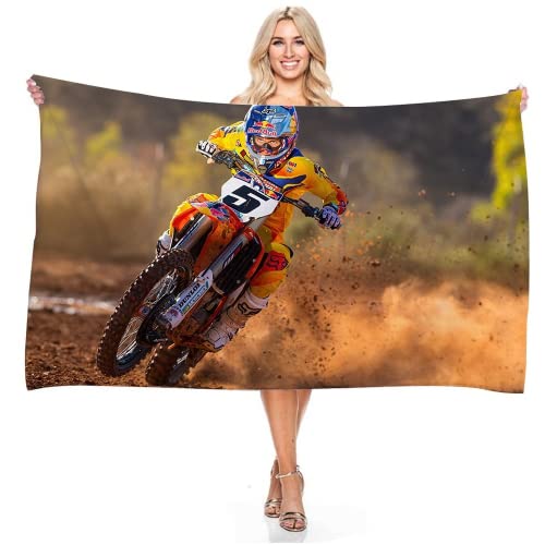 JXSMYT Motorrad Duschtuch Badetuch Handtuch Strandtuch 70 X 140cm,Motocross Motorcycles Badetuch Für Erwachsene, Mikrofaser Handtuch (2,70x140cm) von JXSMYT