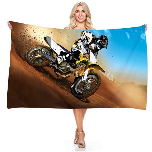 JXSMYT Motorrad Duschtuch Badetuch Handtuch Strandtuch 70 X 140cm,Motocross Motorcycles Badetuch Für Erwachsene, Mikrofaser Handtuch (8,90x180cm) von JXSMYT