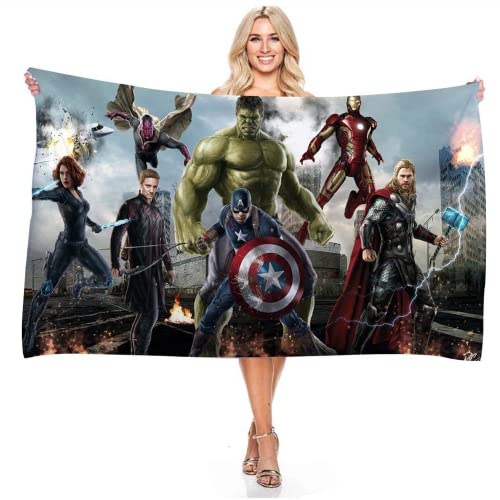 JXSMYT Strandtuch Kinder Jungen,3D Anime Badetuch Strandlaken Handtuch,Iron Man Strandtuch Mit Motiv,Mikrofaser-Strandtuch,badetücher (1,100x200cm) von JXSMYT