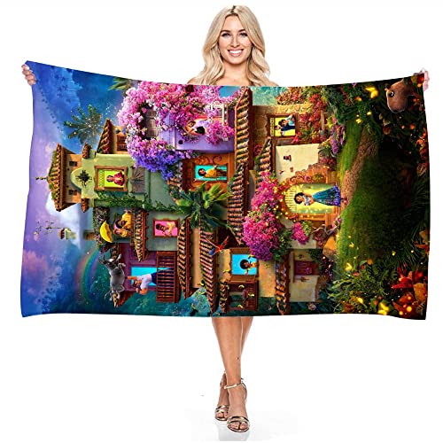 JXSMYT Strandtücher,Duschtuch,3D Film Encanto Badetuch, Badetuch,Mikrofaser Strandtuch,handtücher Set,Badetuch Groß,Geschenke Für Kinder (A2,90x180cm) von JXSMYT