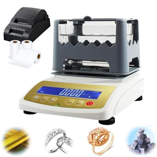 Automatisches Goldtest-Set, Edelmetalltester, Reinheitsskala für Metalle – Digitales Dichtemessgerät zur genauen Messung von Gold, Silber, Platin und Kunststoffen,XF-300K-WithPrinter Automatisches Goldtest-Set, Edelmetalltester, Reinheitsskala für Metalle – Digitales Dichtemessgerät zur genauen Messung von Gold, Silber, Platin und Kunststoffen,XF-300K-WithPrinter von JXUANMM