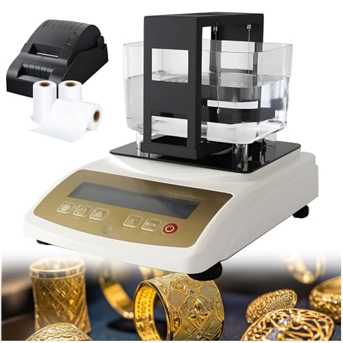 Goldreinheits-Analysegerät und Edelmetalldichtemesser zur Prüfung von Karatwert Dichte mit einer Auflösung 0,001g für eine genaue Karaterkennung Gold, Silber Platin,XF-120K-WithPrinter Goldreinheits-Analysegerät und Edelmetalldichtemesser zur Prüfung von Karatwert Dichte mit einer Auflösung 0,001g für eine genaue Karaterkennung Gold, Silber Platin,XF-120K-WithPrinter von JXUANMM