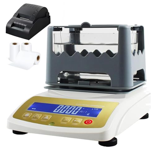 Goldreinheitsmessgerät, digitaler elektronischer Goldreinheitsprüfer, Goldreinheitsdetektor, Golddichtemessgerät, Reinheitsdichtemessgerät, Echtheitsprüfer für Edelmetalle,MDJ-600K-WithPrinter von JXUANMM