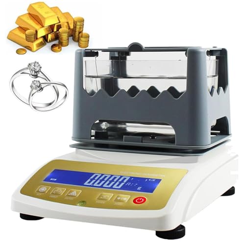 Goldreinheitsmessgerät, digitaler elektronischer Goldreinheitsprüfer, Goldreinheitsdetektor, Golddichtemessgerät, Reinheitsdichtemessgerät, Echtheitsprüfer für Edelmetalle,XF-600K-WithoutPrinter von JXUANMM