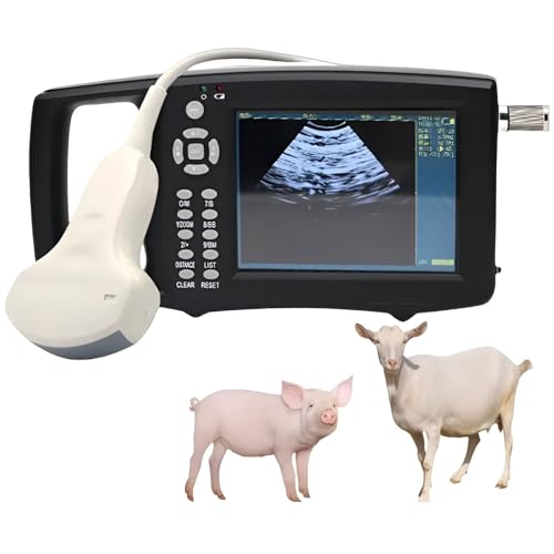 Tragbarer Veterinär-Ultraschallscanner für Hunde, 5,6-Zoll-HD-Bildschirm, 3 Sondenoptionen. Der Scanner bietet einen einstellbaren Tiefenbereich von 70 mm bis 240 mm.,M2 von JXUANMM