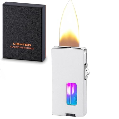 Cooles Feuerzeug, extra breites Feuerzeug mit weicher Flamme, for Anzünden schütteln, Butangasfeuerzeug mit Sichtfenster, mit Sicherheitsverschluss, geeignet for Sammlung, Kerze oder Männergeschenk(D) Cooles Feuerzeug, extra breites Feuerzeug mit weicher Flamme, for Anzünden schütteln, Butangasfeuerzeug mit Sichtfenster, mit Sicherheitsverschluss, geeignet for Sammlung, Kerze oder Männergeschenk(D) von JXUFGYES