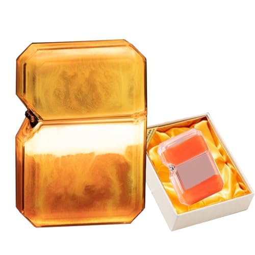 Leuchtendes Treibsandfeuerzeug, winddichte Jetflamme, winddicht, wiederaufladbar, Butan, tragbar, geeignet als Geschenk for Freund und Freundin(E) von JXUFGYES