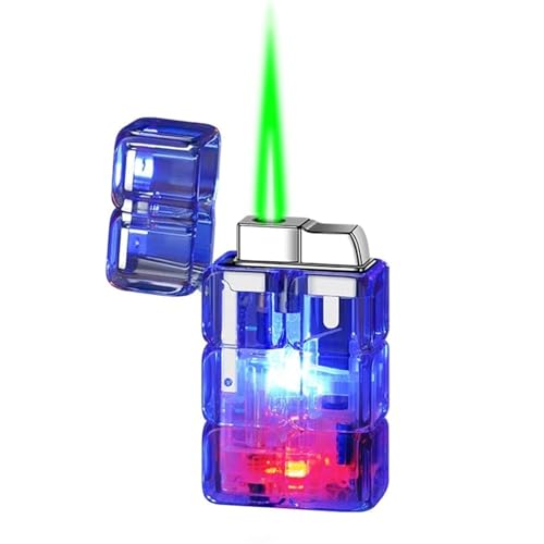 Taschenlampenfeuerzeug, winddichtes Feuerzeug, durchsichtiges Luftkammergehäuse, blinkendes LED-Licht, nachfüllbares Feuerzeug mit einstellbarer Flammengröße for Camping, Innenbereich, Kerzen, Geschen Taschenlampenfeuerzeug, winddichtes Feuerzeug, durchsichtiges Luftkammergehäuse, blinkendes LED-Licht, nachfüllbares Feuerzeug mit einstellbarer Flammengröße for Camping, Innenbereich, Kerzen, Geschen von JXUFGYES