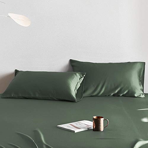Kopfkissenbezug 40X80 New Luxury Green100% Silk Kissenbezug Nature 25 Momme Silk Healthy Standard Frauen Männer Kissenbezug-01_2 Stücke von JXX