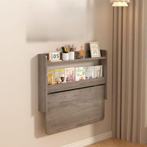 An der Wand montierter Klapptisch, herunterklappbarer Laptop-Schreibtisch, platzsparender Klapptisch, Arbeitsstation mit Ablageflächen für Arbeitszimmer, Schlafzimmer, Home Office (Alte Eiche, 60 × An der Wand montierter Klapptisch, herunterklappbarer Laptop-Schreibtisch, platzsparender Klapptisch, Arbeitsstation mit Ablageflächen für Arbeitszimmer, Schlafzimmer, Home Office (Alte Eiche, 60 × von JXYQ