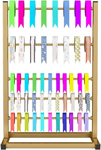 Craft Room Organizer Display-Ständer Bandrollen-Aufbewahrungshalter-Ständer-Rack, Metall Commercial Florist Blumen Verpackungsbänder Organizer für Craft Room, 5-stufiges Tisch-Display-Rack (Farbe: G Craft Room Organizer Display-Ständer Bandrollen-Aufbewahrungshalter-Ständer-Rack, Metall Commercial Florist Blumen Verpackungsbänder Organizer für Craft Room, 5-stufiges Tisch-Display-Rack (Farbe: G von JXYQ