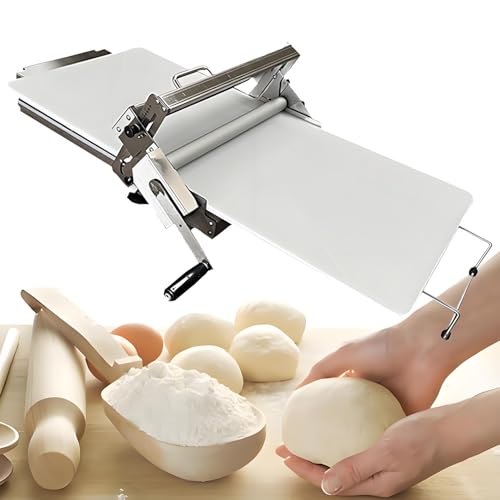 Faltbare Teigausrollmaschine, manuelle Faltteigrollmaschine, einstellbare Dicke mit Ausrollbrettern, Blätterteigausrollmaschine für westliche Restaurants/Frühstücksläden/Cafés/Bäckereien/Konditoreie von JXYQ