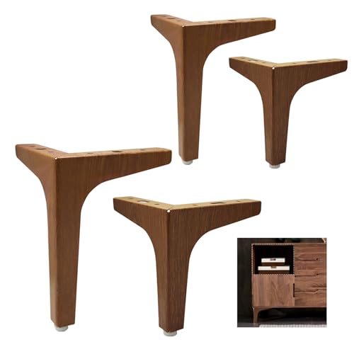 JXYQQVKT Set mit 4 Möbelbeinen aus Metall, Moderne dreieckige Sofafüße, Ersatzbein für DIY-Schrank, Kleiderschrank, Nachttisch, Kaffee, Sofa, Möbel (13 cm (5,1 Zoll)) von JXYQQVKT