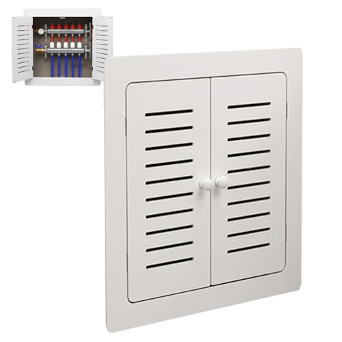 Heizkörperverkleidung, weiße PVC-Heizkörper Abdeckung mit Belüftung Design, wasserdicht und verdeckt verstopfte Rohre für Wohnzimmer, Schlafzimmer(80x50cm/32x20in) von JXYQZD