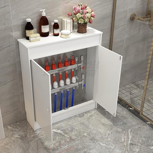 Heizkörperverkleidung mit Ablage, Wasserdicht, Weißer Heizkörper Schrank für Wohnzimmer, Schlafzimmer und Badezimmer, Einfach Zu Montieren und Zu Reinigen(100x90x20cm/40x36x8in) von JXYQZD