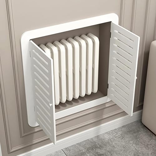 Moderne Heizkörper Abdeckung in Weiß, Dekorativer Heizkörperschutz mit Belüftung für Wohnzimmer, Schlafzimmer und Zuhause(70x90cm/28x36in) von JXYQZD