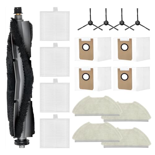 17 Stück Zubehörset für AIRROBO T20 Saugroboter,1 Hauptbürste,4 Wischtücher, 4 HEPA-Filter, 4 Seitenbürsten und 4 Staubbeutel 17 Stück Zubehörset für AIRROBO T20 Saugroboter,1 Hauptbürste,4 Wischtücher, 4 HEPA-Filter, 4 Seitenbürsten und 4 Staubbeutel von JYAILIFES