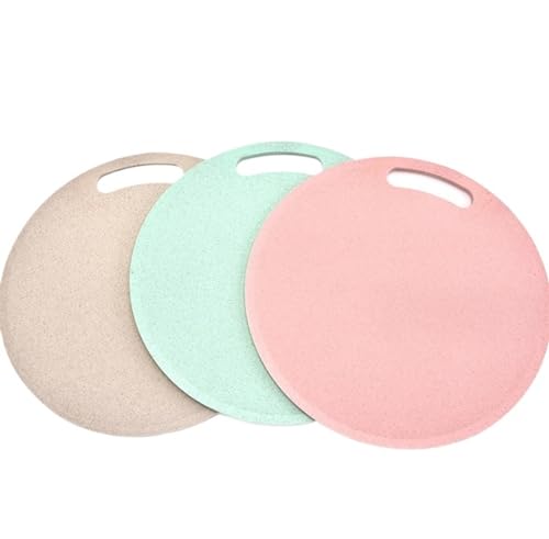 Küche Schneidebretter 3er-Pack Küchen-Schneidebrett-Set, Weizenstroh-Schneidebretter, Matten, Kleines Obst-Schneidebrett, Spülmaschinenfest Schneidebrett von JYARZ