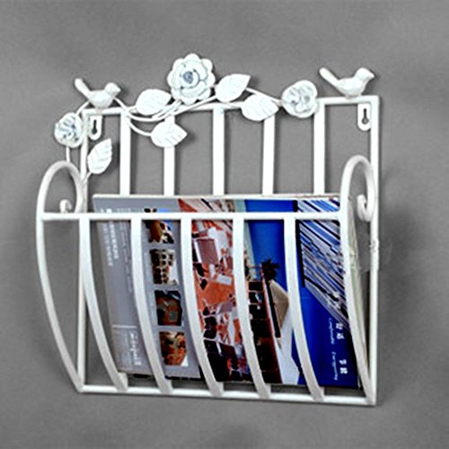 Wand Zeitungshalter,Magazinständer, Vintage Hängen Zeitschriftensammler,Wandhalterung Zeitung Und Zeitungsständer,Metall Zeitungshalter,Magazinständer Veranstalter Für Office-weiß 30x13x30cm(12x5x12) Wand Zeitungshalter,Magazinständer, Vintage Hängen Zeitschriftensammler,Wandhalterung Zeitung Und Zeitungsständer,Metall Zeitungshalter,Magazinständer Veranstalter Für Office-weiß 30x13x30cm(12x5x12) von JYAholder