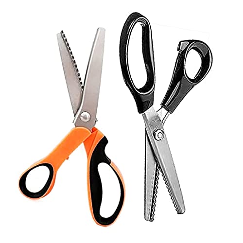 2er Pack Nähschere Schere Bastelschere Schere in verschiedenen Farben und Größen, Edelstahlschere, Schreibwarenschere, 5 mm 2 HE, 157332 von JYC CREATIVE