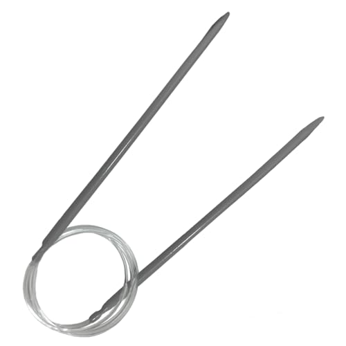 JYC CREATIVE 1 Set Rundstricknadeln aus Metall, 5 mm bis 80 cm, für Anfänger und Profis, Handwerksprojekte und Textilien, 1 Stück, 5 mm von JYC CREATIVE