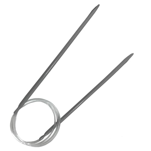 JYC CREATIVE 1 Set Rundstricknadeln aus Metall, Doppelspitze, 4 mm bis 80 cm, für Anfänger und Profis, Handwerksprojekte und Textilien, 1 Stück, 4 mm von JYC CREATIVE