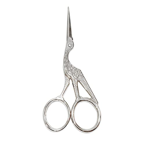Schere Vogeldesign, Nähschere, Taschenschere, Fadenschneider, Designschere, Stoffschneidschere, hübsche Schere, Geschenkschere, (9 cm, Silber) von JYC CREATIVE