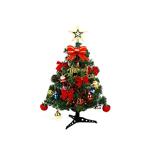 JYCAR 45 cm Tisch-Mini-Weihnachtsbaum-Set, künstliche Weihnachtsbäume, Tisch-Weihnachtsbaum, kleiner Weihnachtsbaum mit hängenden Ornamenten für Weihnachtstischdekorationen von JYCAR