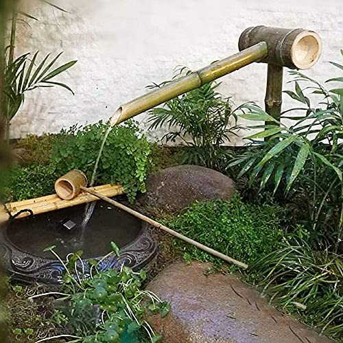 JYCCH Bambus-Wasserspiel-Brunnen, japanischer Garten im Freien, Moderne Dekoration, 100% handgefertigt von JYCCH