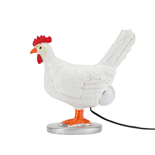 JYCRA 3D-Hühnerlampe mit Ei, 15,2 cm, lustige Hühner-Eier-Lampe, lebensechte LED-Hühner-Eier-Lampe, Kunstharz, Huhn-Eier-Lampe für Zuhause, Schlafzimmer, Dekoration von JYCRA